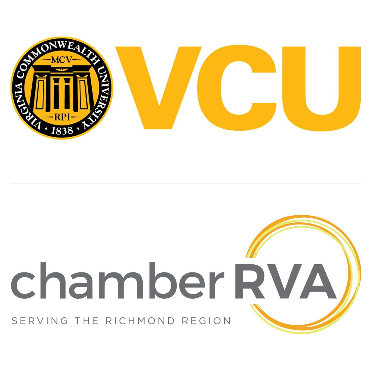 VCU and Chamber RVA logos